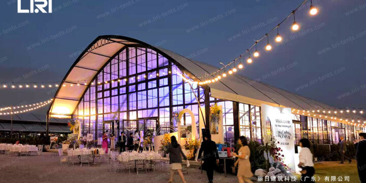 Arcum Orangery Tent for luxury Wedding Party